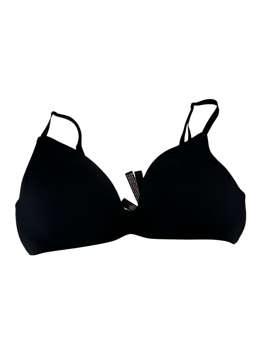 Victoria's Secret NO UNDERWIRE Black T-Shirt Lightly Lined Bra Size 34C
